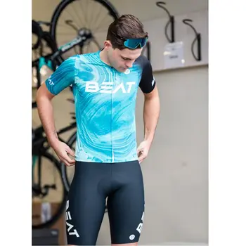 2021 BEAT Team Cycling Clothing Ropa Ciclismo Maillot Bike Wear Men Short Sleeve Jersey Sets MTB Road Cycling Apparel Cycle Kits