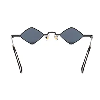 2021 kształcie rombu retro okulary dla kobiet mały żółty rocznika metalowy stelaż dla mężczyzn, unisex okulary dla kobiet UV400 okulary