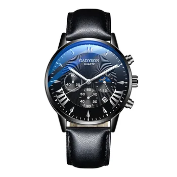 2021 męski zegarek z netto paskiem ze stali nierdzewnej, skórzany top luksusowej marki sportowy kalendarz zegarek kwarcowy mężczyźni Relogio Masculino