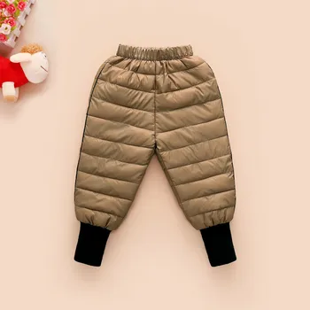 2021 Nowe Spodnie Dla Chłopców, Dla Dziewczyn Zimowe Puchowe Poduszki Bawełniane Miękkie Grube Ciepłe Spodnie Rekreacyjne Sportowe Wodoodporne Elastyczne Spodnie Narciarskie Dziecięce, Spodnie Dziecięce