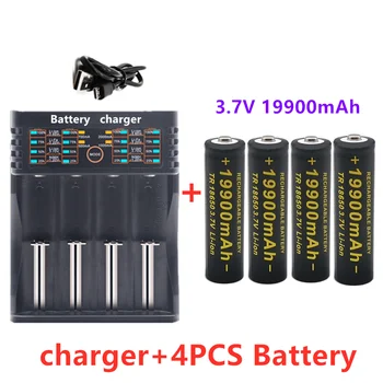 2021 nowy akumulator 18650 3.7 W 19900 mah akumulator liion dla latarka led akumulator 18650 akumulator hurtownia +ładowarka USB