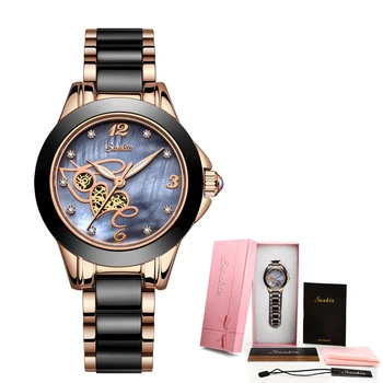 2021 zegarki damskie luksusowej marki SUNKTA kobiet zegarek Kwarcowy zegarek Mody kobiet zegarek Reloj Mujer Relogio Feminino