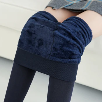2021Solid grube damskie legginsy zimowe, odzież z wysokim stanem elastyczne push up poliester Leggin Skinny legginsy Plus Size