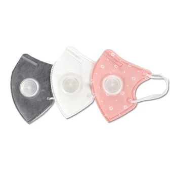 20szt Kn95 FFp2 Маскариллы z zaworem oddechowym osłony i oddychające jednorazowe wiszące kolczyki maski typu dla dzieci