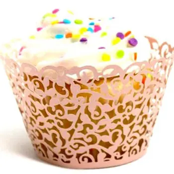 20szt koronki cięcie laserowe ciastko opakowania dekoracje Ślubne dekoracje Urodzinowe Baby Shower Wrap ręcznie ciasto dekoracji