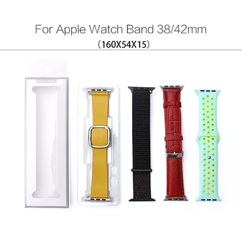 20szt prosty przenośny pasek Pack Box dla Apple Watch Band Package Box 38/40/42/44 mm z serii skóra silikon nylon mediolańskie