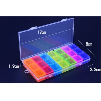 21Slots Diament malarstwo haftu kolorowe narzędzia akcesoria skrzyni Diament haft pudełko etui przydatne szuflady do przechowywania TPO1