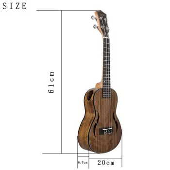 23 26 Cali Ukulele 18 Sposobów, Orzech Ciała Hawajska Mini-Gitara 4-Sekcję Ciągu Na Ukulele Dla Początkujących Edukacyjny Instrument Muzyczny