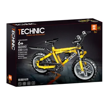 235 szt. rower model samochodu bloki budowlane samochód rower cegły zabawki edukacyjne dla dzieci chłopiec PREZENT