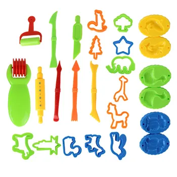 23шт edukacyjne gliniane formy modelowanie z gliny zestaw śluz zabawki dla dzieci, z tworzyw sztucznych gry ciasto narzędzia zestaw zabawek
