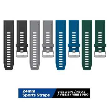 24 mm pasek silikonowy pasek element eleganckie zegarki wygodne dla Zeblaze VIBE 6/Zeblaze VIBE 3 GPS naręczny bransoletka