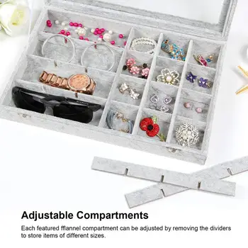 24 siatki biżuteria podajnik prezentacja wyświetlacz przechowywania kolczyki stojak Srebrna szkatułka na biżuterię
