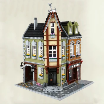 2438Pcs The Last of Us Series City Street View The Ruin Restaurant Diner Model Building Blocks Bricks Toys Apocalypse Version