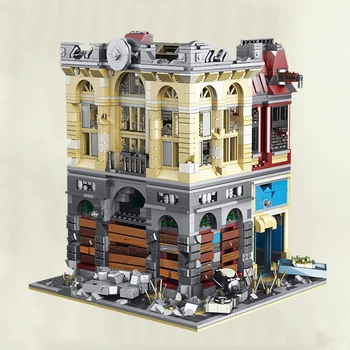 2438Pcs The Last of Us Series City Street View The Ruin Restaurant Diner Model Building Blocks Bricks Toys Apocalypse Version