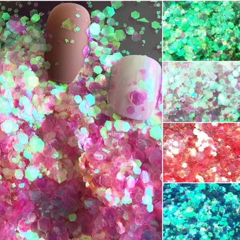 25 kolorów 50 g 3 mm коренастые cekiny tęczowe płatki tęczowe płatki paznokci cekiny tęczowe płatki kosmetyczne dżetami