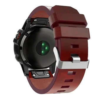 26 22 mm Quick Release Easy Fit luksusowy skórzany watchband wymiana nadgarstka dla Fenix 5X 5X Plus 3 3H Garmin Fenix 5 Watch