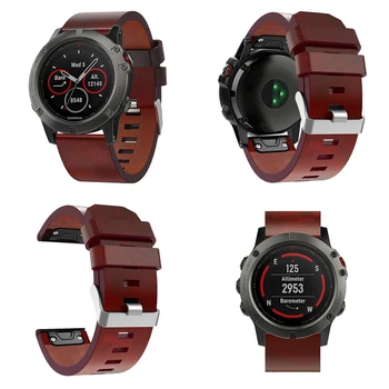 26 22 mm Quick Release Easy Fit luksusowy skórzany watchband wymiana nadgarstka dla Fenix 5X 5X Plus 3 3H Garmin Fenix 5 Watch