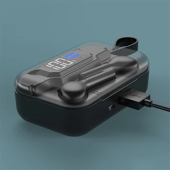 2600 mah nowe TWS Bluetooth Eaphones z ładowarką pudełkiem bezprzewodowe słuchawki IPX7 wodoodporne słuchawki Sport 9D stereo sterowanie dotykowe