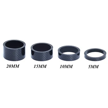 28.6 mm 1 1/8' Carbon Spacer Set for MTB Front Suspension Headseat Stem Super Light Washer Highquality Bicycle DIY Spare parts