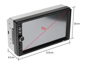 2din 7-calowy, Radio LCD dotykowy samochodowy радиоплеер auto audio bluetooth, odtwarzacz multimedialny 7018B USB Car Stereo odtwarzacz MP5