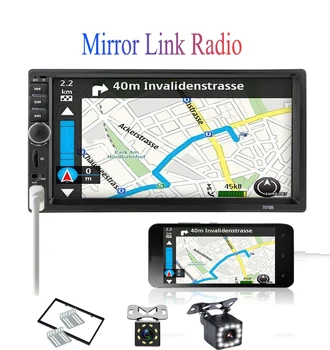 2din 7-calowy, Radio LCD dotykowy samochodowy радиоплеер auto audio bluetooth, odtwarzacz multimedialny 7018B USB Car Stereo odtwarzacz MP5