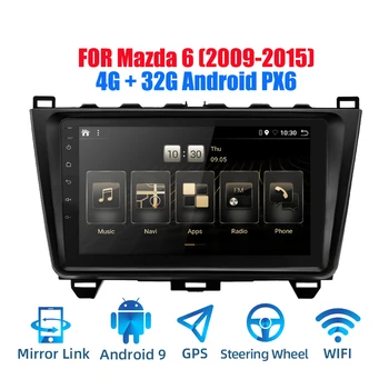 2din z systemem Android w wersji 9.0 Ouad Core PX6 Car Radio Stereo Mazda 6 2009-GPS Navi audio odtwarzacz wideo Wifi BT HDMI DAB+
