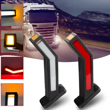 2Pcs 12/24V trailer LED boczne маркерное oświetlenie obwód ciężarówka światła furgonetki lampy