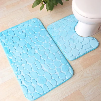 2ps-set Shaggy Chenille Bathroom Mat Set chłonny i prać w pralce w temperaturze nadają toaleta wanna / salon drzwi łazienka nożny podłoga