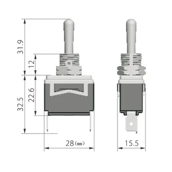 2szt KEDU HY29H 125/277V 20/15A przełącznik 2Pin ON-OFF osłony przełączniki są odpowiednie dla wszystkich rodzajów urządzeń lub przyrządów