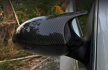 2szt prawdziwe włókno węglowe/ABS lustro pokrywa E90 lusterko wsteczne samochodu pokrywa pokrywy bezpośredni zamiennik dla BMW E90 E91 08-11 E92 E93 10-13 LCI