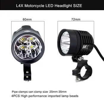 2szt stroboskop uniwersalny Moto led motocykl reflektory przeciwmgielne DRL lampy led L4X światła samochodu motocykl lampa reflektor akcesoria 12v 40w