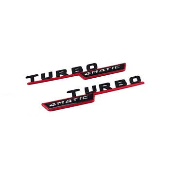 2szt TURBO 4MATIC boczne skrzydło naklejka dla Mercedes Benz AMG A B C E S G Class CLA CLK GLA GLB GLC GLE GLK GLS GT stylizacja samochodu
