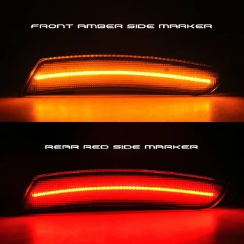 2szt tylne czerwone przezroczyste soczewki led, boczne światła pozycyjne Chevrolet Camaro 2016-2019 Auto Turn Signal Lamp
