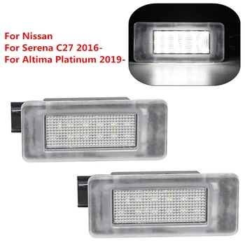 2x 18 LED White Car Number License Plate Lights lampy bezbłędnie do Nissan Serena C27 2016 - Nissan Altima 2019 - akcesoria samochodowe