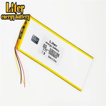 3.7 V Tablet battery 3263156 5000MAH 3 line Polymer lithium ion / Li-ion battery for tablet pc battery