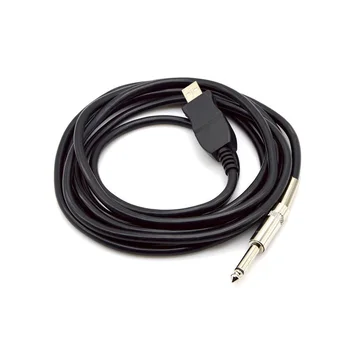 3 metry gitarowy kabel audio USB Link Interface Adapter 1/4 6,35 mm konwerter dla MAC/PC kabel instrumentalny gitarowe części akcesoria