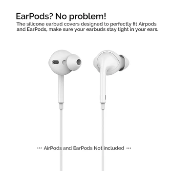 3 pary dla Airpods zaczep pokrywy etui silikonowe słuchawki Eartips Earhook+torba do przechowywania etui dla Airpods 2 akcesoria do EarPods