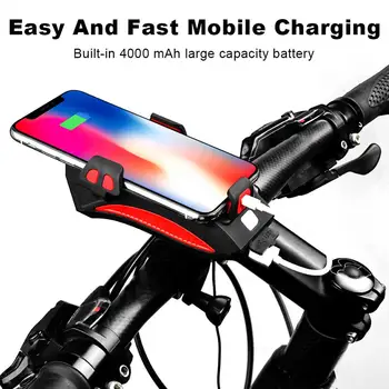3 w 1 Wielofunkcyjny rower stoisko telefon komórkowy USB akumulator power led ładowanie kierownica Wspornik