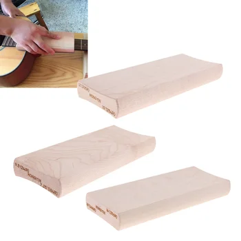 3 X Drewniany Promień Narzędzia Blok Do Gitary Gryf Pęczek Wyrównującej Narzędzie