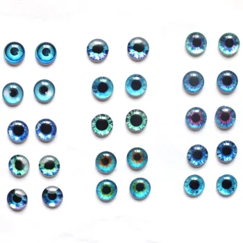 30 szt./lot sztuczne oko wodoodporny 8~20 mm szkło gięte sztuczne gałki ocznej biżuteria DIY akcesoria