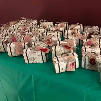 30szt papierowe pudełko czekoladek prezenty torba do podróży bal ślub ślubny baby shower urodziny emerytalne ozdoba przychylność dostawy