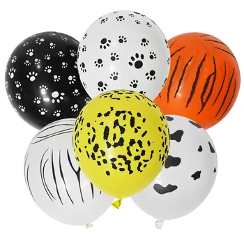 30szt zwierząt drukowanych lateksowych balonów Krowa, Tygrys, zebra, lampart hel globusy dżungli motyw urodziny dekoracje ślubne prysznic