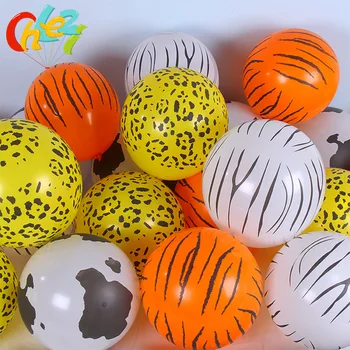 30szt zwierząt drukowanych lateksowych balonów Krowa, Tygrys, zebra, lampart hel globusy dżungli motyw urodziny dekoracje ślubne prysznic