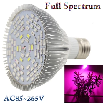 30W/50W/80W Led Grow Light Full Spectrum UV+IR E27 Grow Light For Flowing Bloom Plant Hydroponics System LED Lamp AC85~265V