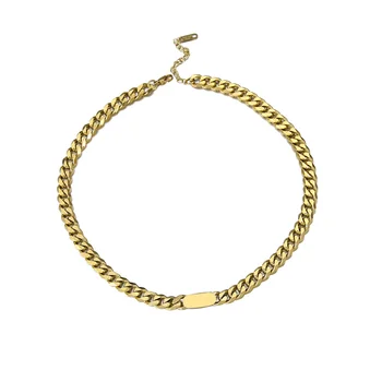 316L ze stali nierdzewnej moda wykwintne najwyższej jakości biżuteria hip-hop hiperbola zawieszenia gruby łańcuch naszyjnik naszyjnik bransoletka dla kobiet