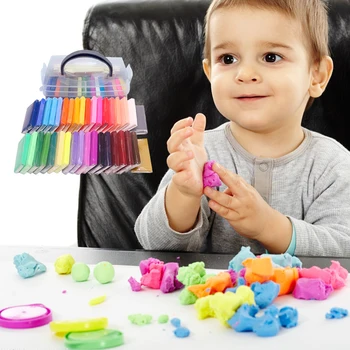 32 kolory/zestaw DIY polimerowa lekka Ceramika śluz puszyste miękkiej Plasteliny zabawka modelujący glina Playdough Slimes Toys Creative Clay Kid Gift