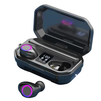 3500 mah słuchawki bezprzewodowe Bluetooth 5.0 Słuchawki TWS Sport 9D stereo HIFI zestaw słuchawkowy redukcja szumów wyświetlacz led wodoodporny