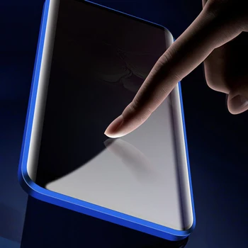 360 Magnetyczne Hartowane Szkło Prywatności Metalowe Etui Do Samsung Galaxy S20 S10 S9 S8 Plus Coque Dla Note 8 9 10 Plus A50 A70 Pokrywa