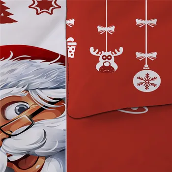 3D Christmas pościel zestaw kreskówka Santa Claus Twin Full Queen King Size pościel jednoosobowy poszwa na kołdrę zestaw dla dzieci mały dorosły