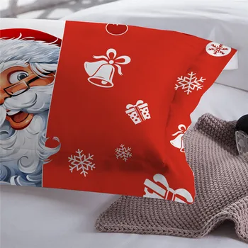 3D Christmas pościel zestaw kreskówka Santa Claus Twin Full Queen King Size pościel jednoosobowy poszwa na kołdrę zestaw dla dzieci mały dorosły